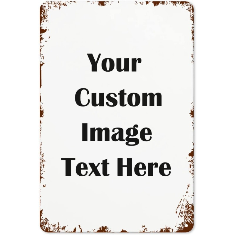 Vintage Collectible Plates - Custom Metal Tin Sign 1pc Personalized