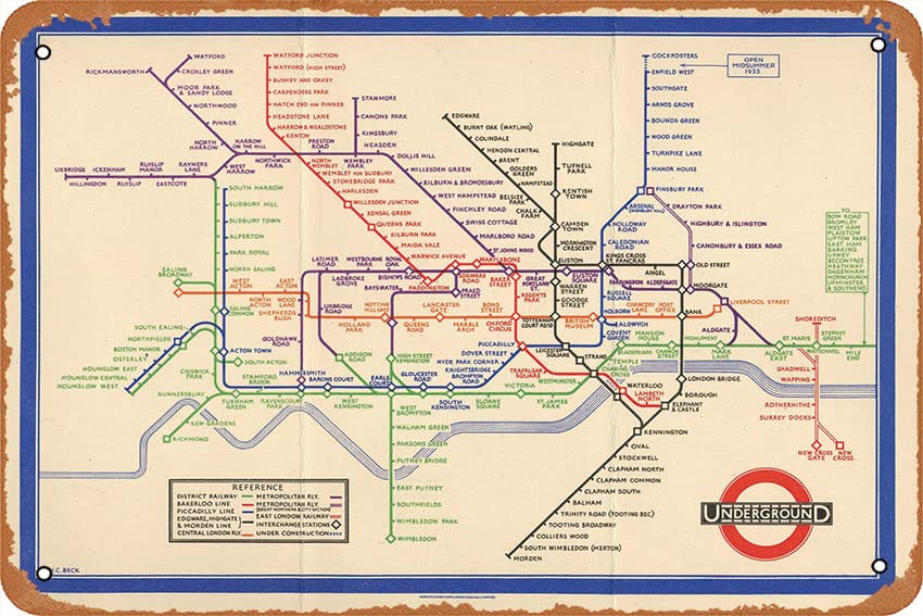 muecddoa Retro London Undergro - Vintage Collectible Posters recension och pris