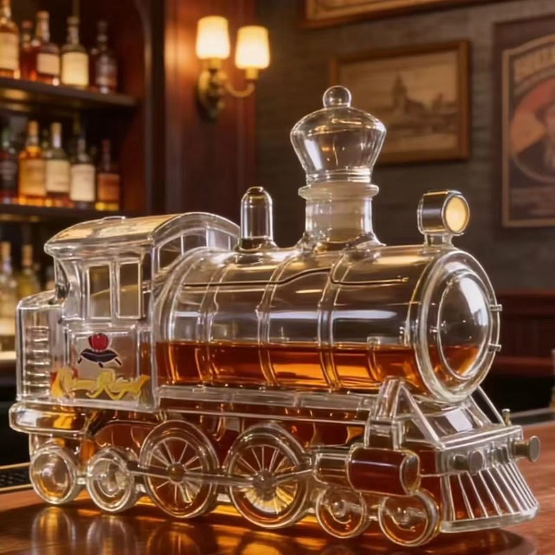 Vintage Steam Train Glass Deca - Vintage Collectible Liquor Bottles recension och pris